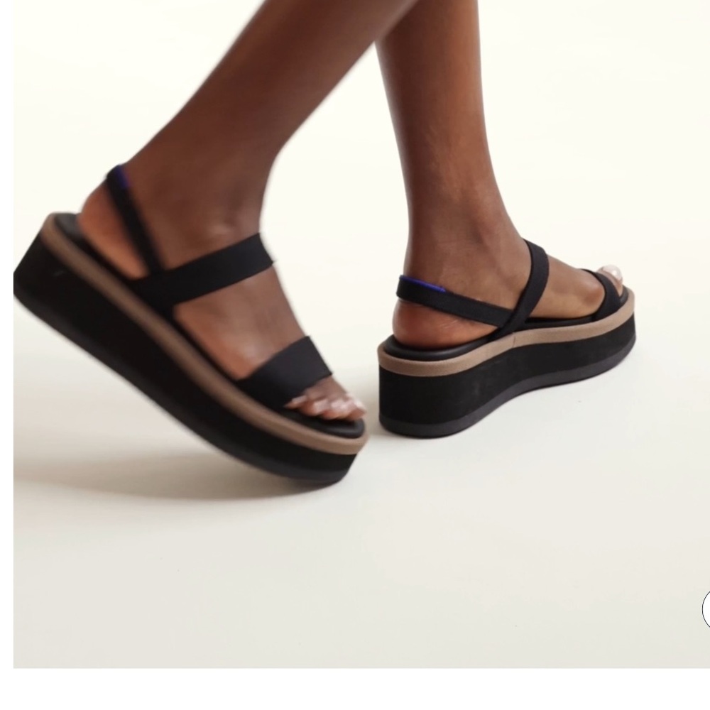 Rothy's Wedge Sandal in Pepper